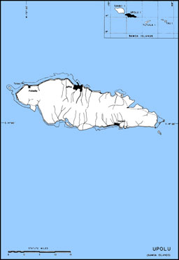 Map: Upolu (Samoan Islands)
