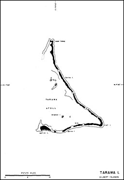 Map: Tarawa Atoll, Gilbert Islands