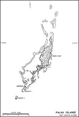 Map: Palau Islands (West Caroline Islands)