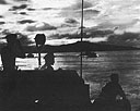 PT's leave the Morobe base at dusk to patrol in Huon Gulf.