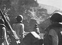 Lt. John A. Mapp's PT 376 approaches Corregidor on February 16, 1945