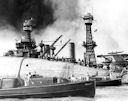 Image: 80-G-19941 Rescue parties at work on USS Oklahoma. USS Maryland is in the background.