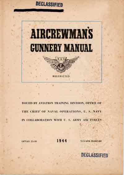 Cover for Aircrewman's Gunnery Manual