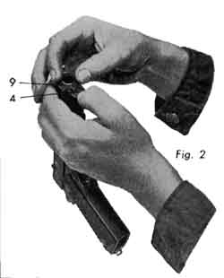 Removing recoil spring plug