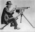 John M. Browning with the 'Browning Peacemaker'