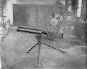 A Rare Photograph of John M. Browning's Work Shop with an Early Model Cal. .50 Machine Gun