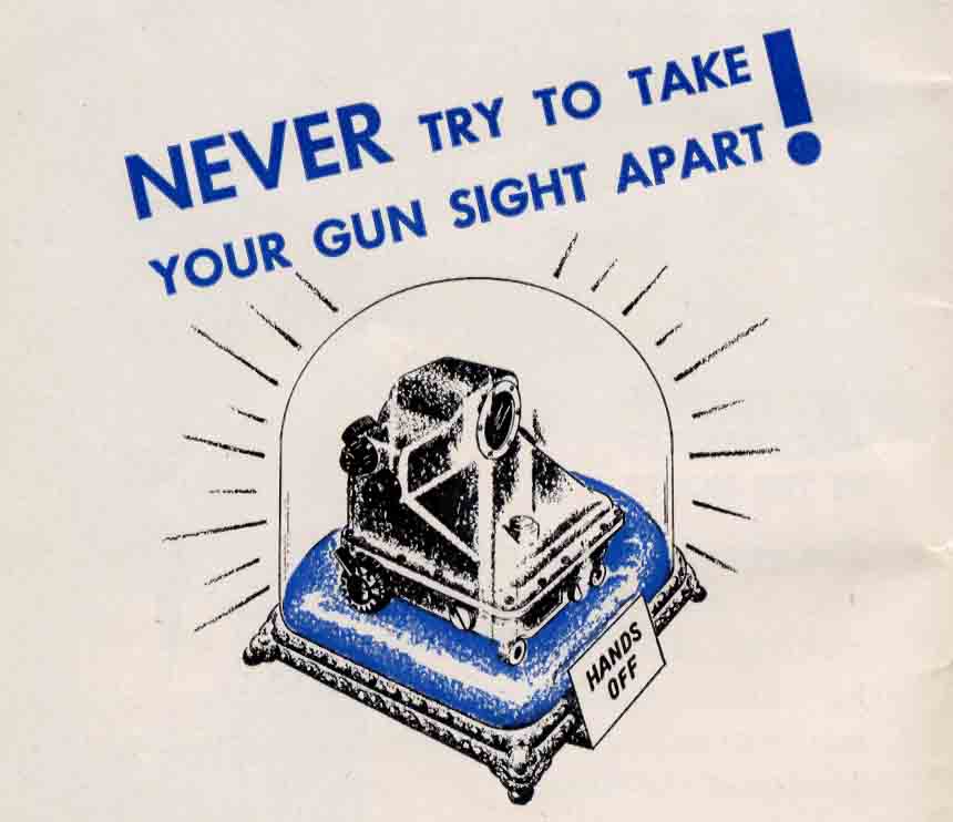 NEVER try to take your gun sight apart!