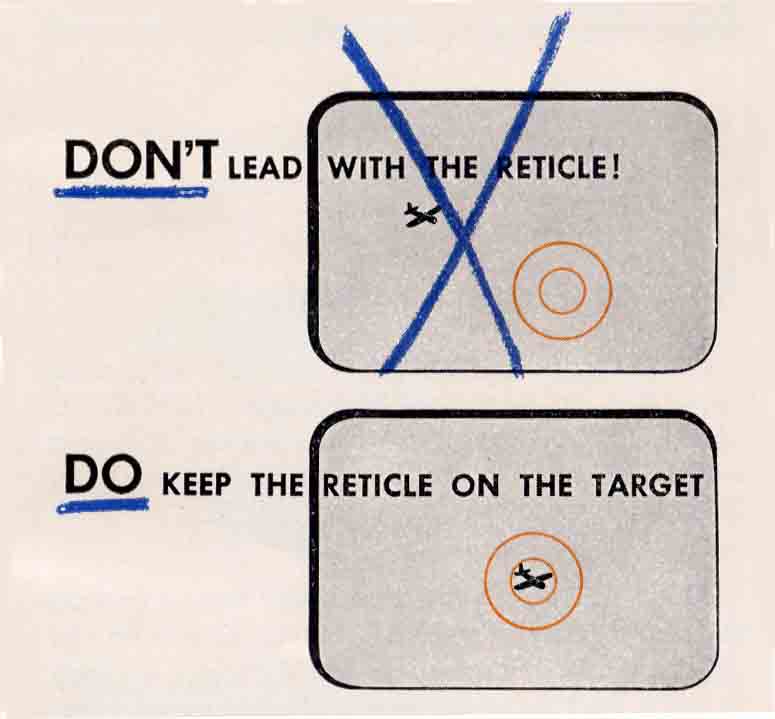 Don't lead with the reticle. Do keep the reticle on the target.