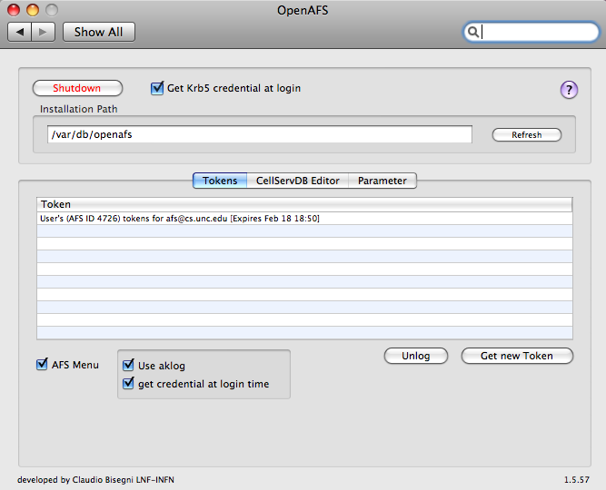 AFS Commander Settings