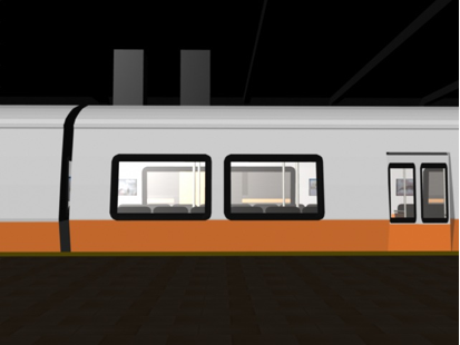 Subway Train in Boston