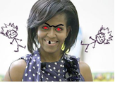 Michelle Obama as the devil