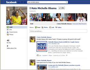 I Hate Michelle Obama Facebook Page