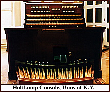Console of the Holtkamp at  UK