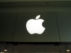 Apple logo on front