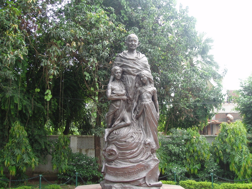 Gandhi statue at his Memorial