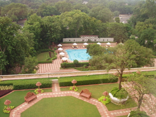 outside my window at Taj Mahal Hotel Delhi