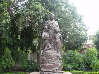 Gandhi statue at his Memorial