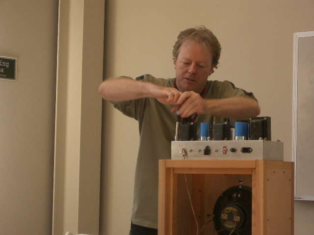 Tim Anderson with tube amp