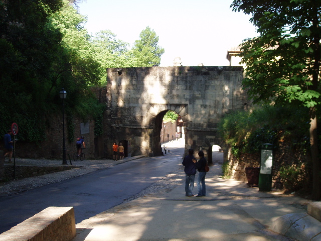 Gate to the Alhambra approach