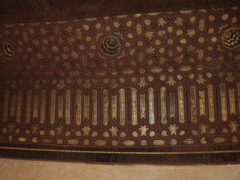 Wooden ceiling with gold