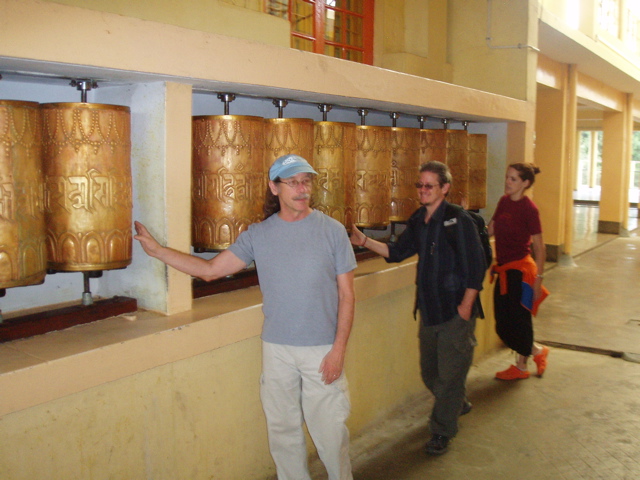 Turning the prayer wheels