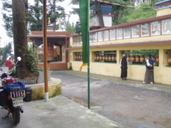 turning prayer wheels