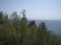 Baikal view from hotel porch