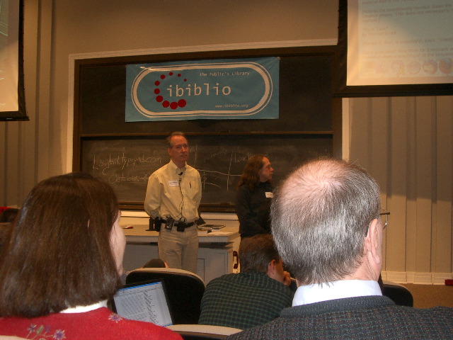 Dan Gillmor (Paul Jones) (Susie and Dave Moffat in foreground)