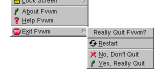 Diagram of Exit Fvwm Submenu