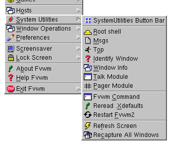 Diagram of System Utilties Menu
