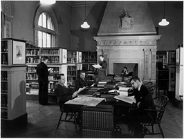 An old photo of the National Geographic Society Library