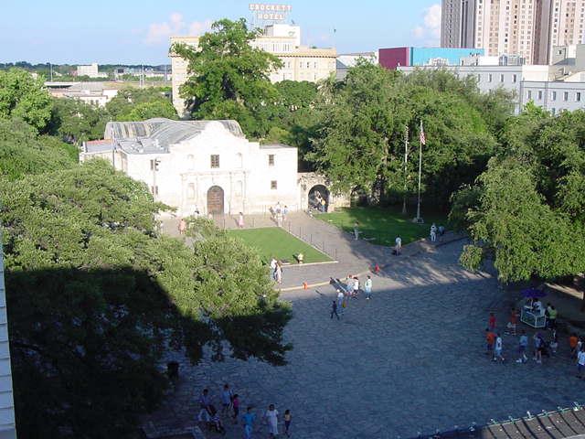 A view of the Alamo from the News Division Suite in San Antonio