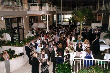 The cocktail party in The Atrium of Market Square