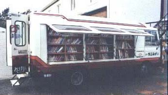 A bus donated by Japanese postal workers was converted into a book mobile with the help of WLP volunteers Sonya and Carl Christensen.