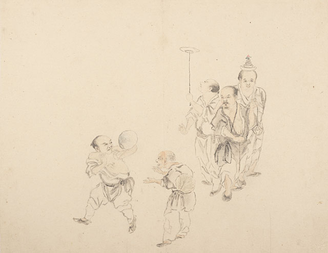 Album of Beggars and Street Entertainers, Leaf 8, Huang Shen (1687-1772)