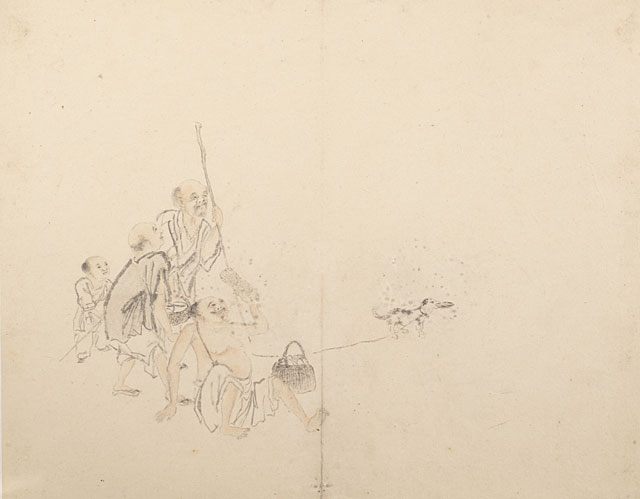 Album of Beggars and Street Entertainers, Leaf 10, Huang Shen (1687-1772)