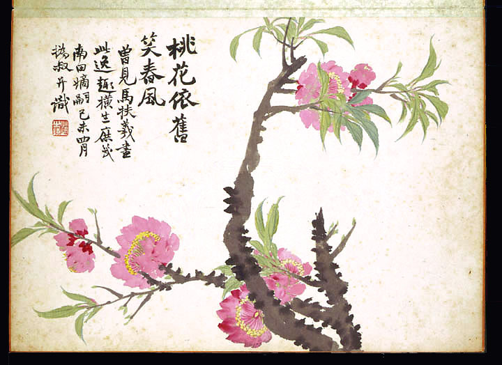 Album of Twelve Leaves- Flowers, Leaf 3, Zhao Zhiqian (1829-1884)