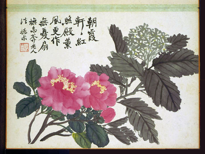 Album of Twelve Leaves- Flowers, Leaf 9, Zhao Zhiqian (1829-1884)