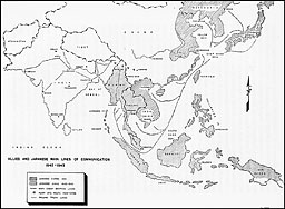 Allied and Japanese Main Lines of Communication, 1942-1943