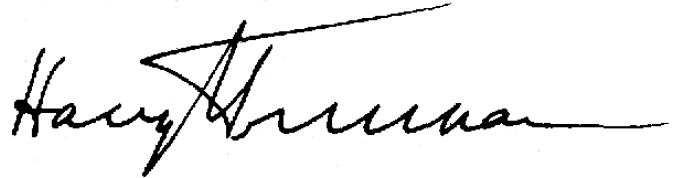 Signature: Harry S. Trueman