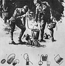Figure 412. Japanese troops using the water filter purifier