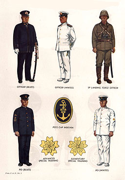 PLATE V.--NAVY UNIFORMS: OFFICERS AND PETTY OFFICERS