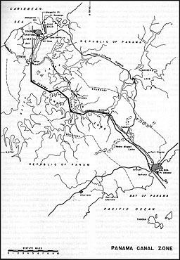 Map: Panama Canal Zone