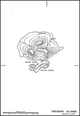 Map: Treasury Islands (Solomon Islands)