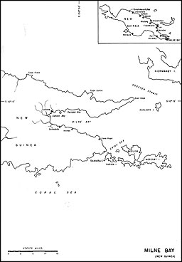 Map: Milne Bay, New Guinea