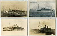 Album S-581, page 1: Four views of USS Powhatan, circa 1918-1919