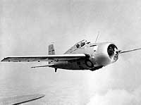 Photo # 80-G-2889:  Grumman XF4F-3 prototype in flight, 1939