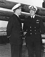 Photo # 80-G-36310:  Captain Edward J. Moran on board USS Boise, November 1942