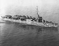 Photo # 80-G-307336:  USS Barry off Norfolk, Virginia, 9 February 1945
