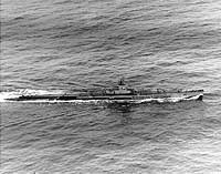 Photo # 80-G-323879:  USS Tautog underway at sea, 29 May 1945